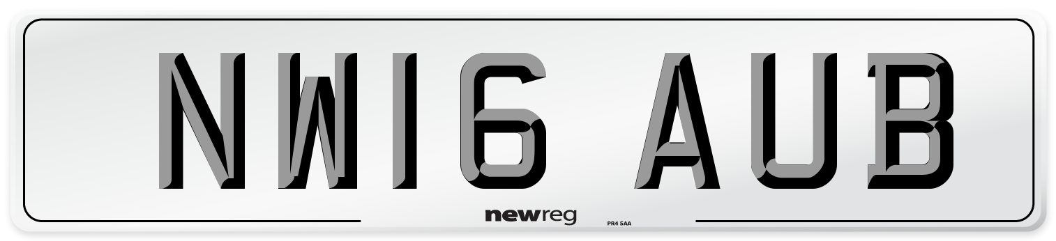 NW16 AUB Number Plate from New Reg